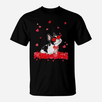 French Bulldog Valentines Day T-Shirt - Monsterry
