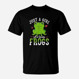 Frog Just A Girl Who Loves Frogs T-Shirt | Crazezy CA