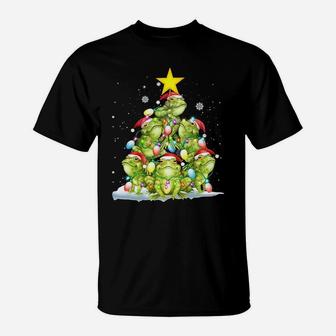 Frog Ornament Decoration Christmas Tree Tee Xmas Gifts Sweatshirt T-Shirt | Crazezy