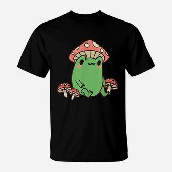 Frog With Mushroom Hat T-Shirt | Crazezy