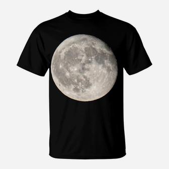 Full Moon Night Sky The Moon T-Shirt | Crazezy