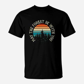 Fun May The Forest Be With You May The Fourth Hiker T-Shirt | Crazezy