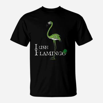 Funky Irish Flamingo Apparel Green Bird St Pattys Day T-Shirt - Thegiftio UK