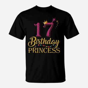 Funny 17Th Birthday Princess 17 Year Old Girls 17Th Birthday T-Shirt | Crazezy DE