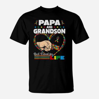 Funny Autism Awareness Papa Grandson Best Friend For Life T-Shirt | Crazezy UK