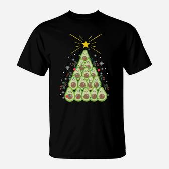Funny Avocado Xmas Tree Holiday Gift Avocado Lover Christmas Sweatshirt T-Shirt | Crazezy