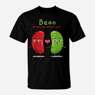 Funny Beans Valentines Day Think Love T-Shirt - Monsterry UK