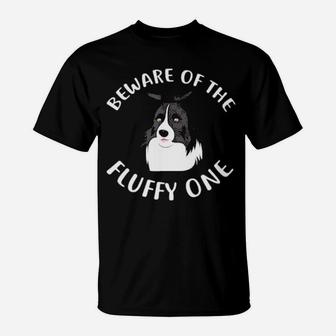 Funny Beware Of My Border Collie For Dog Owners T-Shirt - Monsterry
