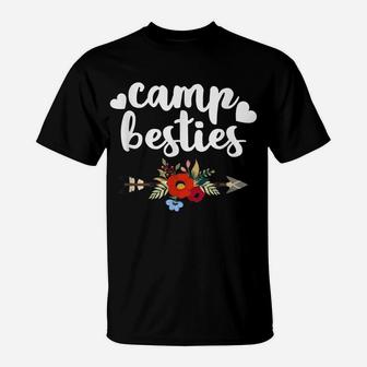 Funny Camp Besties Shirt Cute Best Friend Camper Gift Girl T-Shirt | Crazezy