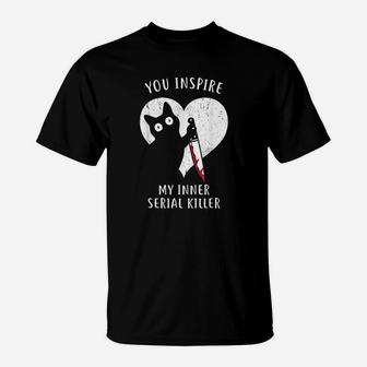 Funny Cat In Heart You Inspire Me Gifts For Cat Lovers T-Shirt | Crazezy