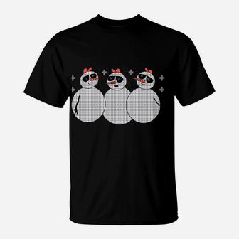 Funny Chilling With My Snowmies Ugly Sweater Christmas Sweatshirt T-Shirt | Crazezy
