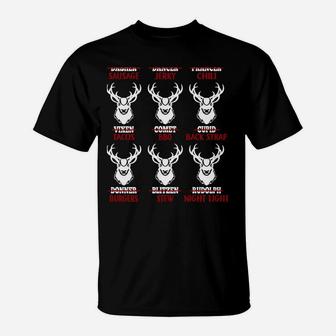 Funny Christmas Deer Bow Hunting Santa Men Women Hunter Gift Sweatshirt T-Shirt | Crazezy DE