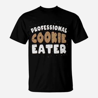 Funny Christmas Professional Cookie Eater - Cookie T-Shirt | Crazezy UK