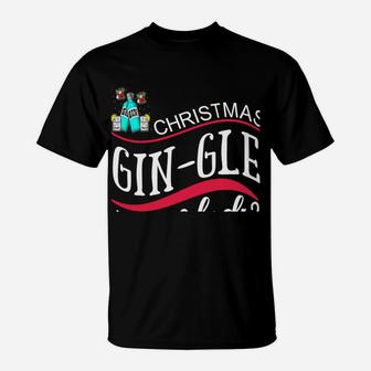 Funny Christmas Xmas Gin-Gle Lady Yuletide Holiday Season Sweatshirt T-Shirt | Crazezy AU