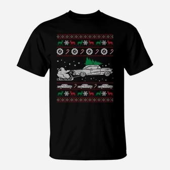 Funny Classic Car Ugly Christmas Sweater Xmas Gift Sweatshirt T-Shirt | Crazezy