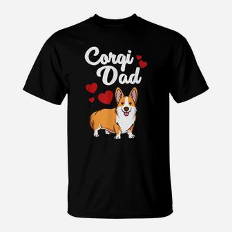 Funny Corgi Dad Gift For Men Cool Pembroke Welsh Corgi Dog T-Shirt | Crazezy CA