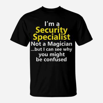 Funny Cyber Security Specialist Job Analyst Office Gift Idea T-Shirt | Crazezy DE