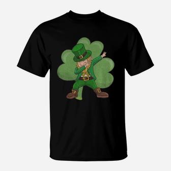 Funny Dabbing Leprechaun St Patricks Day T-Shirt - Thegiftio UK