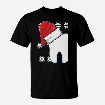 Funny Dentist Xmas Tooth Dental Assistant Ugly Christmas Sweatshirt T-Shirt | Crazezy