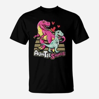 Funny Dinosaur Cute Mother's Day Aunt Auntiesaurus T-Shirt | Crazezy