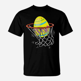 Funny Easter Basketball Egg Hunting Kids Boys Teens T-Shirt | Crazezy DE