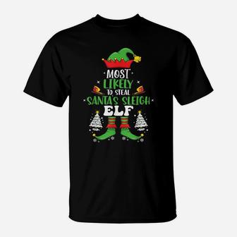 Funny Elf Family Matching Group Christmas Party Pajama Gifts T-Shirt | Crazezy AU