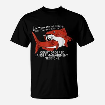 Funny Fishing For Men The Worst Day Of Fishing Beats T-Shirt | Crazezy DE