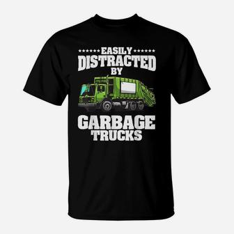 Funny Garbage Trucks Design Kids Men Women Trash Truck Lover T-Shirt | Crazezy