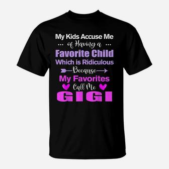 Funny Gigi Tshirt My Favorite Call Me Gigi Mother's Day Gift T-Shirt | Crazezy CA