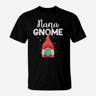 Funny Gnome Pajama Nana Gnome Xmas Cute Christmas Gnome T-Shirt | Crazezy