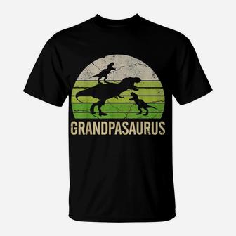 Funny Grandpa Dinosaur Grandson Men Gift Tee For Fathers Day T-Shirt | Crazezy