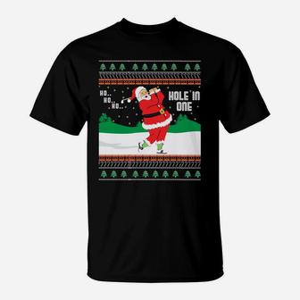 Funny Ho Ho Ho Ugly Santa Golf Christmas Sweater Jumper Sweatshirt T-Shirt | Crazezy