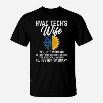Funny Hvac Technician Gift For Women Cool Hvac Tech Wife T-Shirt | Crazezy UK