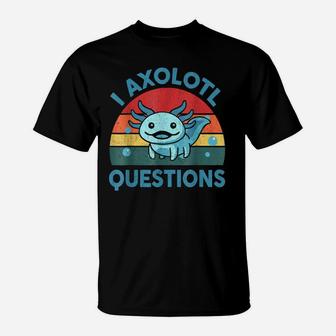 Funny I Axolotl Question Retro Vintage Axolotl Lovers Kids T-Shirt | Crazezy