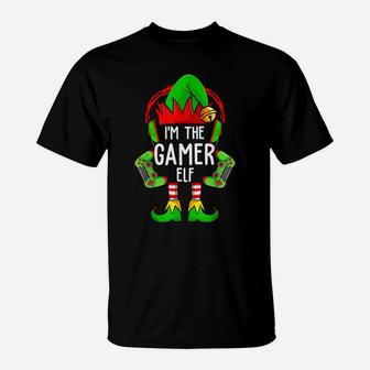 Funny Im The Gamer Elf Gaming Group Family Holiday Matching T-Shirt | Crazezy