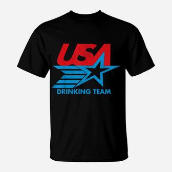 Funny Independence Day T Shirt Usa Drinking Team 4Th Of July T-Shirt | Crazezy AU