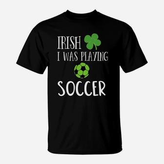 Funny Irish Soccer St Patricks Day For Kids Shamrock T-Shirt - Thegiftio UK
