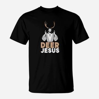 Funny Jesus Christian Meme Dear Jesus Deer Jesus T-Shirt - Thegiftio UK
