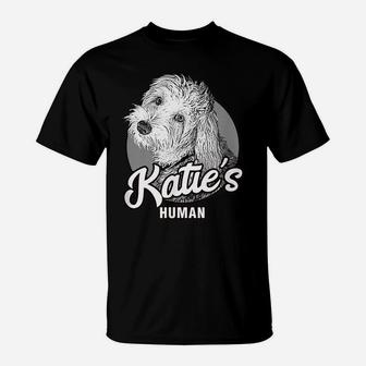 Funny Katie's Human Cute Dog Lover's Pet T-Shirt | Crazezy