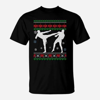 Funny Kickboxing Ugly Christmas Martial Arts Xmas Sport Sweatshirt T-Shirt | Crazezy UK