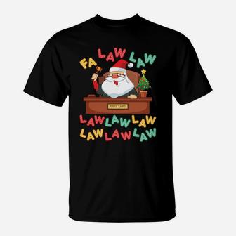 Funny Lawyer Christmas Santa Hat Fa Law Quote Holiday Sweatshirt T-Shirt | Crazezy