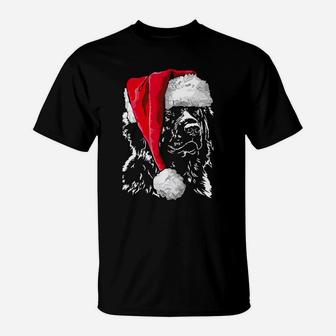 Funny Leonberger Santa Christmas Dog Mom Gift Present Dog T-Shirt | Crazezy AU