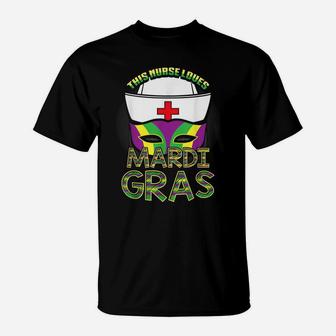 Funny Mardi Gras Fat Tuesday Nurse Gift T Shirt For Women T-Shirt | Crazezy