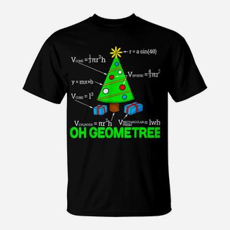 Funny Math Geometry Christmas Tree Geometree Teacher T-Shirt | Crazezy CA