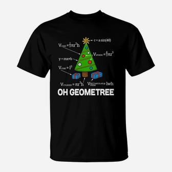 Funny Math Geometry Christmas Tree Pun Teacher Sweatshirt T-Shirt | Crazezy