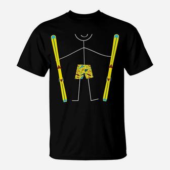Funny Mens Skiing, Ski Winter Sport, Boy Skier Gifts T-Shirt | Crazezy CA