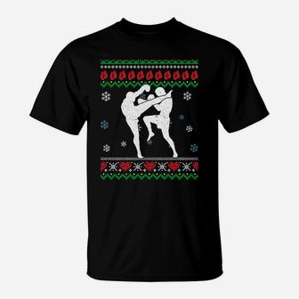 Funny Muay Thai Ugly Christmas Martial Arts Xmas Sport Gifts Sweatshirt T-Shirt | Crazezy