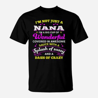 Funny Nana Shirts For Women, A Big Cup Of Wonderful T-Shirt | Crazezy