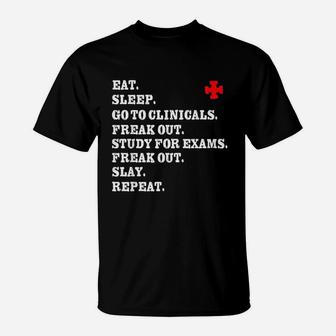 Funny Nurse Slay Rn Lpn Clinicals Nursing School T-Shirt | Crazezy
