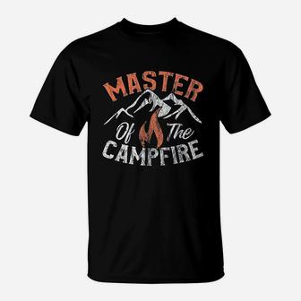 Funny Outdoor Camping Gifts Men Women Master Of Campfire T-Shirt | Crazezy DE